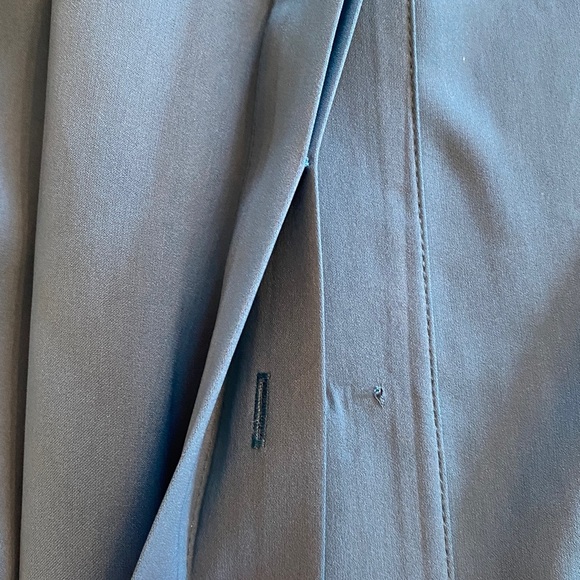 Vince teal blue button front long sleeve maxi dress with a drawstring waist - Picture 5 of 5